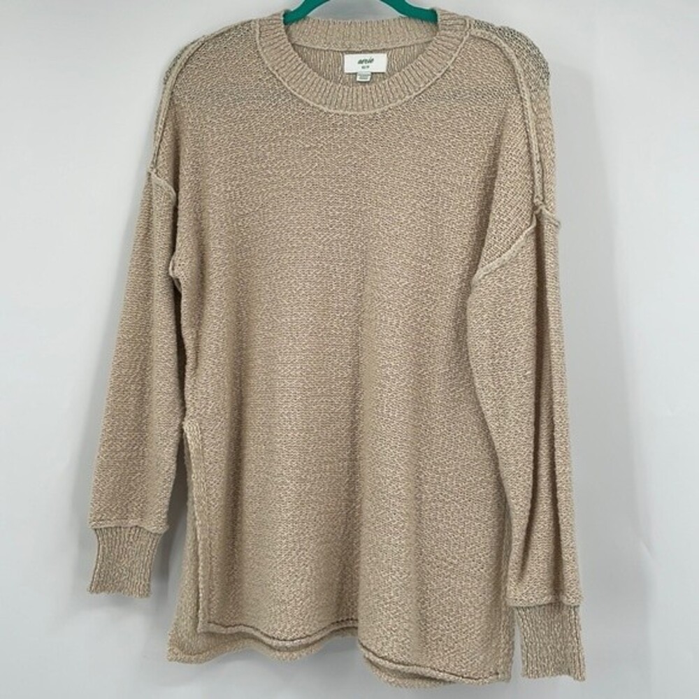 Aerie beige long sleeve oversized sweater  xs